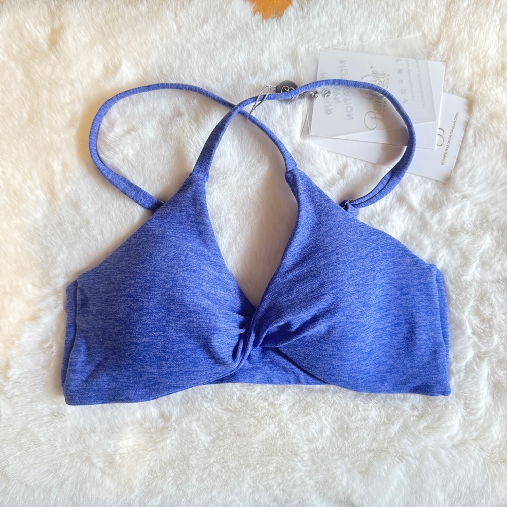 Bombshell Sportswear Twist Mini Bra, Violet Blue - Picture 8 of 9